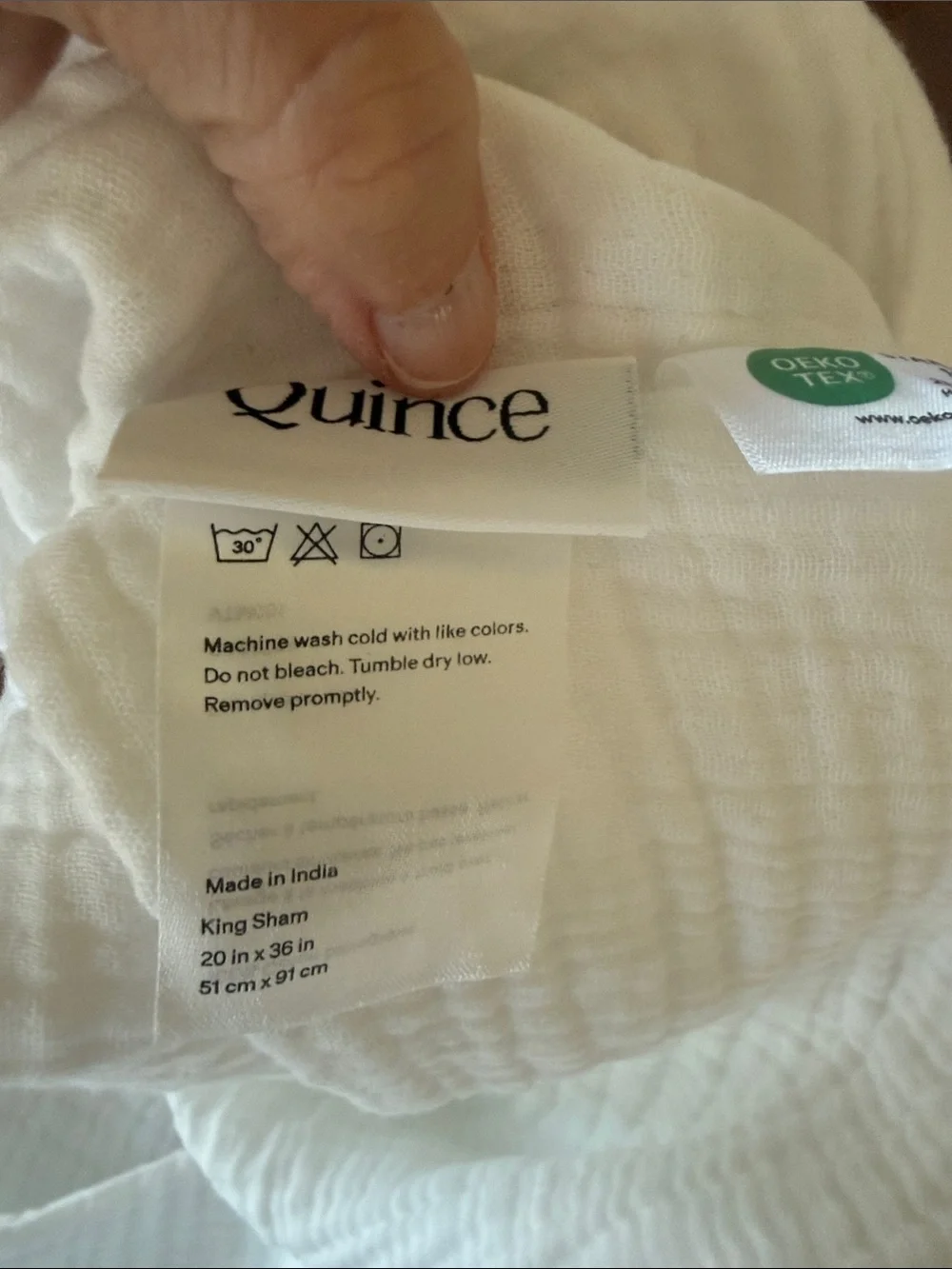 NWOT Quince Organic Cotton Gauze Duvet Set King Cal King White (1)